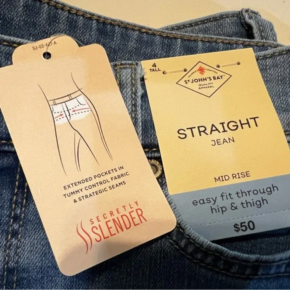 New St John’s Bay Staight jeans - Picture 4 of 6